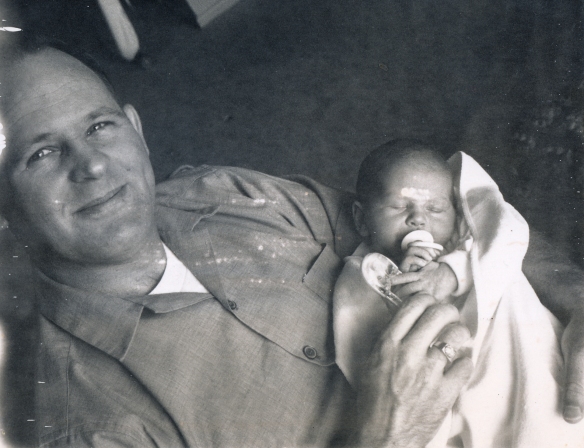 Uncle Ronnie with my brother Ronnie as a newborn - he was so proud. 